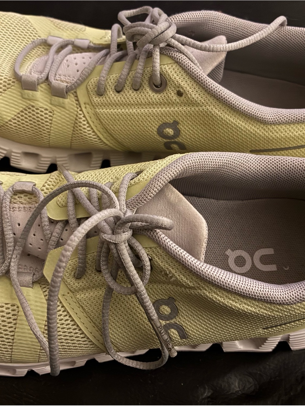 On Cloud 5 women's running shoes Hay/Frost yellow and white Size 8 women’s